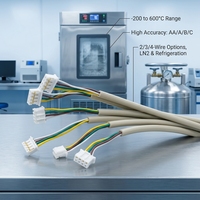 Capteur de température PT100 SR101-2 à diamètre personnalisé 3-6mm, précision 1°C, -200~600°C, 2/3/4 fils pour processus industriels