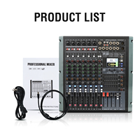 BTS8 Profesyonel 8 Kanallı Ses Mikseri, 99 DSP Efekti, Çift 7 Bant Grafik EQ, BT 5.0 USB Ses Kartı, Miksaj Konsolu