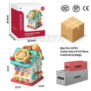 ของเล่นบอร์ดกิจกรรมมอนเตสซอรี่ Zhorya บ้านกิจกรรมอเนกประสงค์พร้อมของเล่นล็อค - Product Image 6