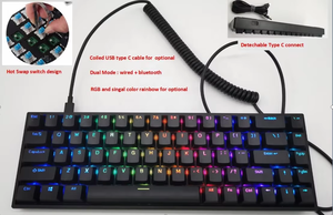 Hot Swappable 60% NKRO <strong>Wireless</strong> RGB Backlit Mechanical Gaming <strong>Keyboard</strong> Compact Mini for PC for <strong>Mac</strong> Gamer - Product Image 5