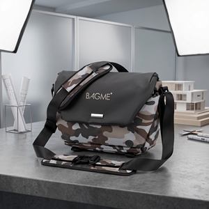 Borsa a Tracolla in Vera Pelle Impermeabile con Chiusura Magnetica, Stile Urbano Semplice, a Righe, Zaino da Ciclismo con Catene, Borsa <span class=keywords><strong>Messenger</strong></span> Multifunzionale - Product Image 4