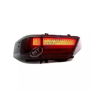 Modified taillights for 2022 LC300 Land Cruiser: Smoked LED sequential <b>rear</b> brake <b>lights</b> and parking <b>lights</b>. - Product Image 2