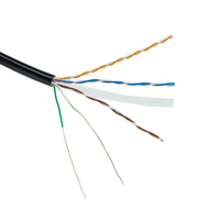 Oem jaket ganda kabel luar ruangan cat6 utp kabel jaringan CCA kucing 6 cat6 luar ruangan kabel lan utp pemasok