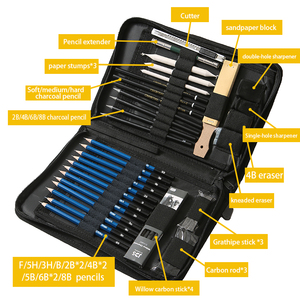 Nouveau produit Offre Spéciale 40 pcs Professional Art Supply Sketching Pencil Tool Set for Drawing Art Kit in Handbag - Product Image 3