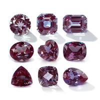 Alexandrite cultivée en laboratoire changement de couleur pierre synthétique coupe mélangée saphir cultivé en laboratoire