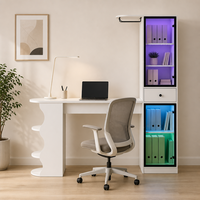 Bureau d'ordinateur moderne en bois blanc multifonctionnel et réglable avec tiroir, table d'écriture pliable et convertible, poste de travail de bureau