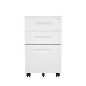 Armoire de classement mobile professionnelle à 3 tiroirs en acier, verrouillable, avec roulettes, pour le rangement de bureau - Product Image 2