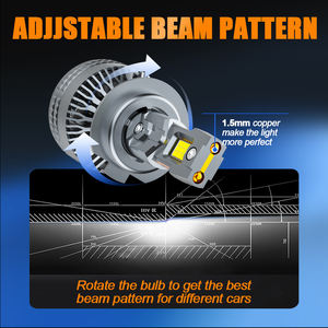 AKE K10 240W H11 Phare LED de haute qualité, double tubes en cuivre, 6000K blanc, phares LED H11 9-16V 24000Lm LED H11 Canbus - Product Image 5