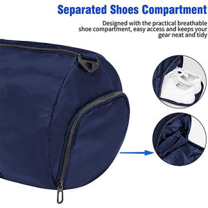 Bolsa Deportiva <span class=keywords><strong>de</strong></span> Lona <span class=keywords><strong>de</strong></span> Nailon Personalizada, Portátil, Resistente, Impermeable, para Zapatos, Viajes, Entrenamiento, Ejercicio, Gimnasio, con Logotipo - Product Image 2