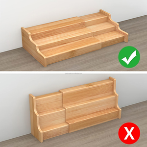 Ripiano per piatti e ciotole porta oggetti da cucina armadio per dispensa Organizer in piedi a tre strati multifunzione in legno - Product Image 3