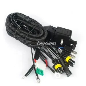 Pengendali harnes kabel, 12V 35W 55W HID Bi xenon H4 hid kawat pengontrol Harness untuk lampu depan mobil koneksi Retrofit hid bixenon lensa proyektor