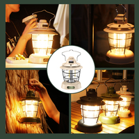Nouveau Design Étanche Led Extérieur Tente Nuit Rétro Camping Lumière Portable Camping Lanterne Rechargeable Camping Lampes