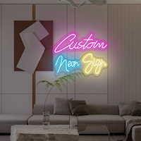 Lumière néon LED rouge personnalisée de forme rectangulaire, pistolet personnalisé avec alimentation USB, néon flexible en acrylique, enseigne néon LED personnalisée