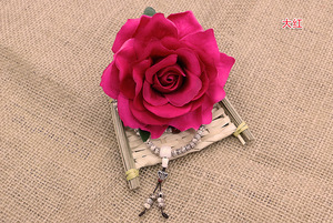 SPR 100 pièces/lot Nouveauté Têtes de fleurs artificielles élégantes et vintage DIY Décoration murale de <span class=keywords><strong>fond</strong></span> de luxe pour mariage Multicolore - Product Image 4