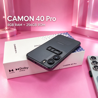 Camon 40 Pro Original Écran Incurvé HD 6,8 pouces 12+256 Go 5G LTE Smartphone de Jeu 8000 mAh 108 MP Reconnaissance Faciale