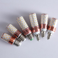 Ampoule LED Corn E27/E14 à culot vissé 12W/16W, lumière blanc chaud, 3 couleurs, dimmable, haute luminosité, alimentation AC/DC, PC, économie d'énergie, pour hôtel