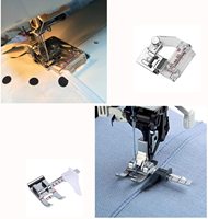 Ensemble de 8 pièces pour ourlet de couture comprenant 3 pieds à ourlet large, 3 pieds à ourlet roulé étroit pour machines Brother, Singer, Janome à tige basse