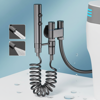 Pulvérisateur de bidet portatif moderne, ensemble pistolet de pulvérisation en laiton à double mode, douchette de toilette, pulvérisateur de robinet de bidet, auto-nettoyant pour salle de bain
