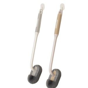 Toilet Brush With Flexible Flat Head Long Handle Wall Mount Khaki Gray Durable Cleaning Tool For Bathroom Toilet - Product Image 5