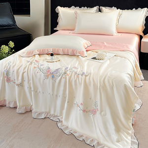 <span class=keywords><strong>2025</strong></span> Làm Mát Chăn Mịn Mùa Hè Quilt Đặt 4Pcs Thân Thiện Với Da Mùa Hè Bộ Đồ Giường Đặt Tấm Ga Giường Đặt Cho Nhà Sử Dụng Bán Buôn Compras - Product Image 1