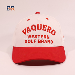 链条刺绣字母双色帽子弧形帽檐运动帽纯色五片式结构棒球帽 - Product Image 1