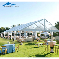 Tente transparente de luxe à toit transparent pour événements de mariage, capacité de 1000 personnes pour les mariages, salons, autres occasions