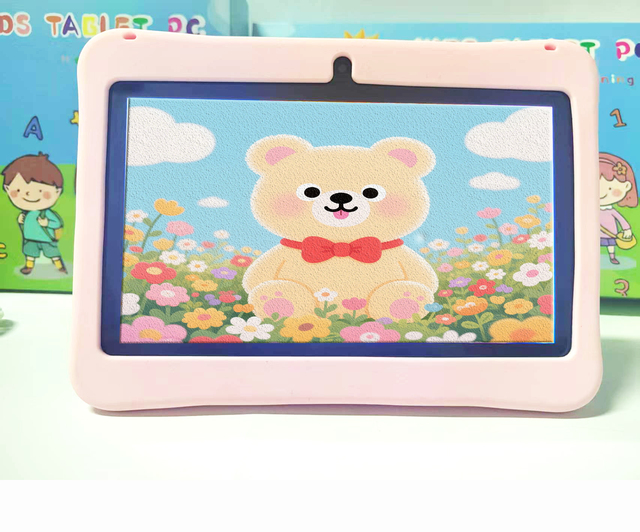 1+16GB 7-Inch Tablet PC with HD Display Kids Tablets Parental Control APP IWAWA Silicone Case and Quad Core WIFI for Children