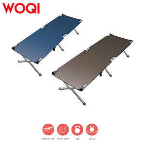 WOQI <span class=keywords><strong>Lit</strong></span> simple pliant Oxford <span class=keywords><strong>ultra</strong></span> léger et compact 600D <span class=keywords><strong>Lit</strong></span> <span class=keywords><strong>de</strong></span> camping <span class=keywords><strong>de</strong></span> luxe à cadre en fer pour adultes - Product Image 2