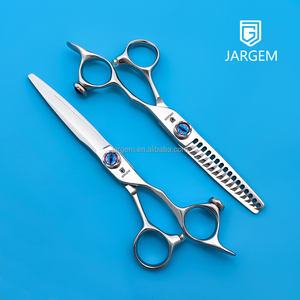 Ciseaux à cheveux en acier 440C 6.3 pouces outils de barbier professionnels ensemble de ciseaux de coiffure diamant globe oculaire - Product Image 6