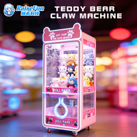 Machine de jeu d'arcade à grue d'intérieur MuchFun pour ours en peluche, à monnayeur, pour fêtes, en promotion
