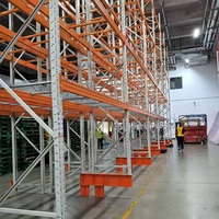 Système de rayonnage à palettes robuste à double profondeur avec étiquettes de localisation à code-barres, rayonnage d'entrepôt, directement de l'usine