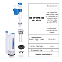 Kit de réparation de toilettes modernes à montage supérieur, avec valve de chasse réglable et valve de remplissage silencieuse, pour cloison de salle de bain, haute qualité, résistant à la corrosion