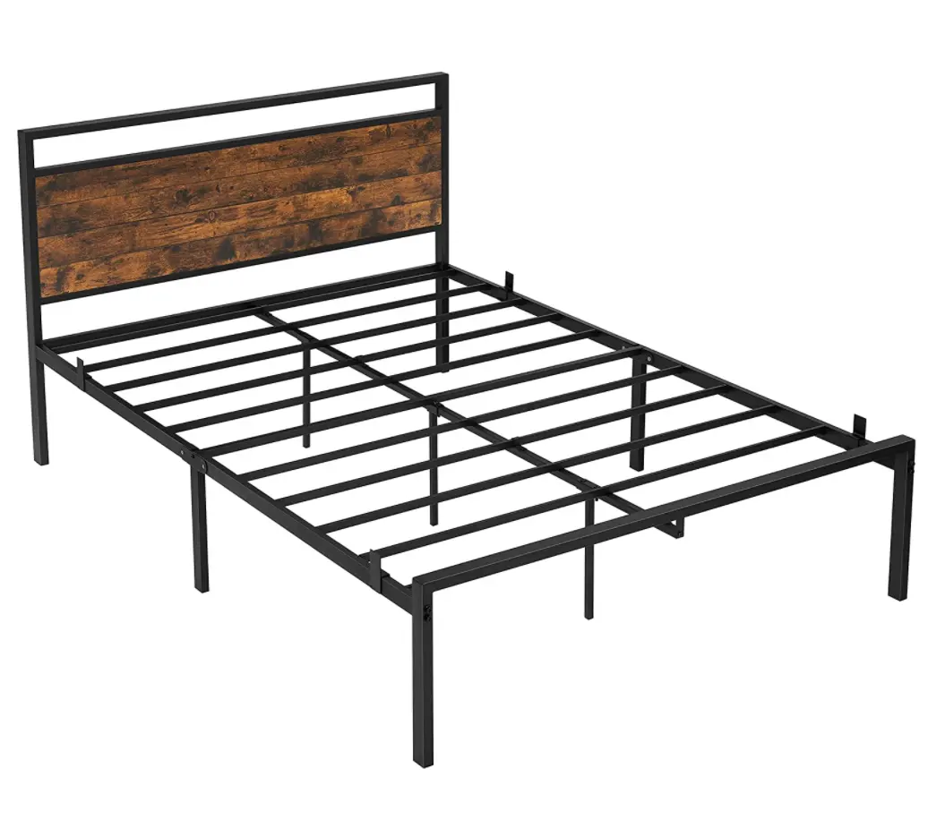 Bed Twin frame bedroom home furniture factory price Full Size Metal Bed Frame with Headboard, No Box Spring Needed