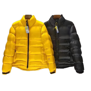 Chaqueta de Hombre para Invierno 2026, Ecológica, Casual, Acolchada, de Nailon, con Cierre Frontal, Logotipo y Cuello Alto Grueso - Product Image 1