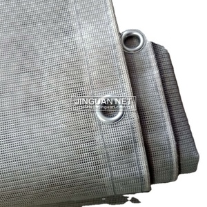 Red de Seguridad de Malla de Poliéster Recubierta de <span class=keywords><strong>PVC</strong></span> Gris, Red de Plástico para Construcción, para Protección de Andamios y Edificios - Product Image 2
