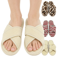 Nouvelle Arrivée – Chaussons d'Intérieur Silencieux et Antidérapants pour Femmes, Multi-Imprimés, Plusieurs Couleurs, Bout Ouvert, Modèle Croisé