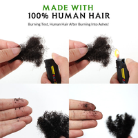 Cheveux humains bouclés afro crépus en vrac pour tresses, 100% Remy non traités, 30g 50g pour dreadlocks, micro-tresses sans nœuds, 10-20 pouces
