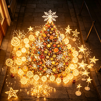 Lanternes coniques simples pour arbres de Noël, éclairage extérieur de Noël pour parcs à thème, places publiques, visites nocturnes culturelles