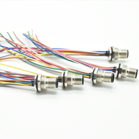 Connecteur de fil M12 A Code mâle étanche prise de montage sur panneau IP67 femelle M12 connecteur 8 broches