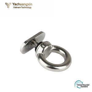316 Stainless Steel Polished Finish <b>Hardware</b> Fastener Slide Rail Track Locking Ring for Kayak RV Tent Canoe Bag - Product Image 2
