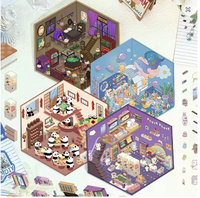 Pegatinas de juguete estéticas con diseño de dibujos animados en 3D, pegatinas mágicas de animales, gatos, decoración para computadora portátil, pegatinas educativas para niños