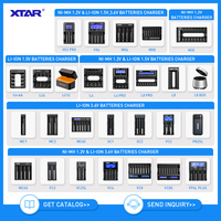 Boîtier de chargeur de piles intelligent XTAR à 8 emplacements pour piles rechargeables AA AAA 1,5 V Li-ion et 1,2 V Ni-MH, boîte de rangement USB-C