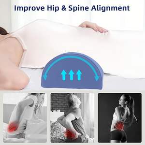 Coussin pour genoux pour dormir sur le dos - Coussin demi-lune pour les jambes - Coussin rafraîchissant pour genoux pour dormir sur le dos, soutien des jambes, élevation des pieds - Product Image 4