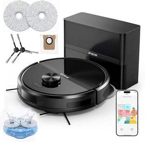 Robot Aspirador y Fregador 2 en 1 con Succión de 5000Pa, Brazo Flexible para Fregado de Bordes, Sistema Dual Anti-Enredos, Evitación Inteligente de Obstáculos y Filtro HEPA - Product Image 1
