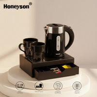 Bouilloire électrique en mélamine Honeyson Hotel avec plateau, alimentation manuelle, M-H1262
