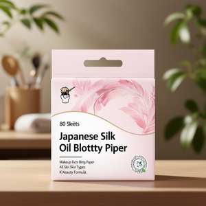 Japanese <b>Silk</b> Oil Blotting Paper 80 <b>Sheets</b> Makeup Face Absorbing Paper All Skin Types K Beauty Formula - Product Image 3