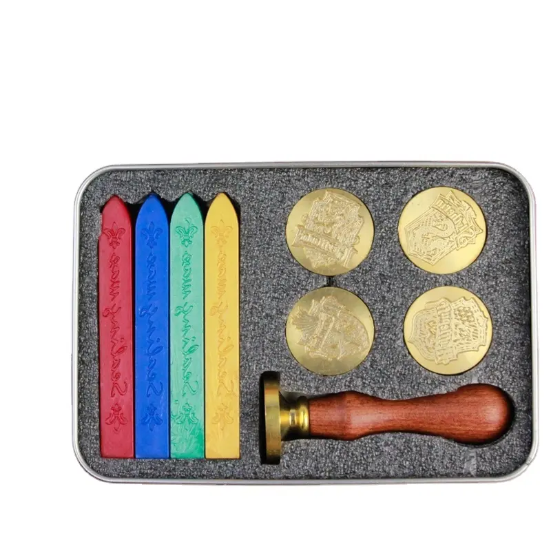 Aangepaste Logo Retro Hogwarts Magic School Wax Seal Stamp Maker Gift Box Set Als Een Verzameling En Cadeau