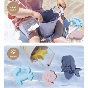 Jouets <span class=keywords><strong>de</strong></span> <span class=keywords><strong>sable</strong></span> en silicone écologiques personnalisés certifiés pour les tout-petits, ensemble <span class=keywords><strong>de</strong></span> seau et pelle pliables pour les jeux <span class=keywords><strong>de</strong></span> plage, jouets d'extérieur doux pour enfants - Product Image 3