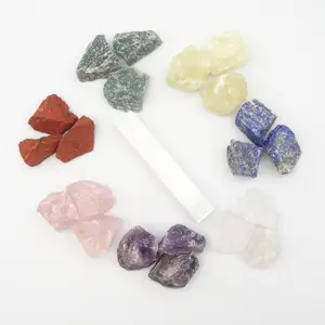 Kristaller toptan toplu şifa kristalleri doğal 7 çakra taş seti yedi çakra kristalleri şifa Reiki meditasyon