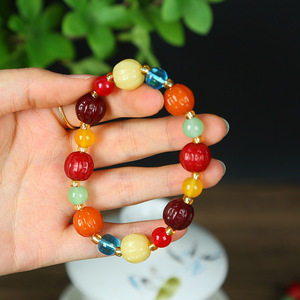 Colorful Beaded <b>Bracelet</b> Plastic Resin <b>Ball</b> Shape Multicolor Jewelry For Women Fashion Accessory Summer 2023 - Product Image 2